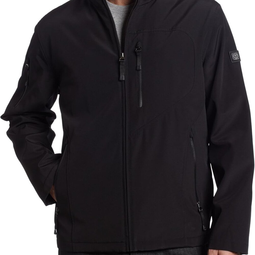 NWT Tumi Tech Jacket Men’s Small Water-Resistant Bonded/Lined Zip Hood Coat